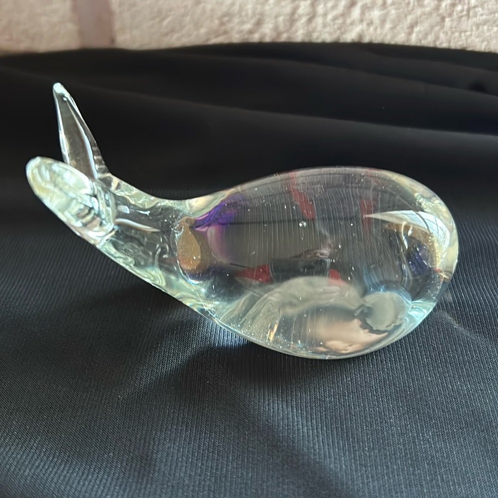 Hand Blown Glass Whale